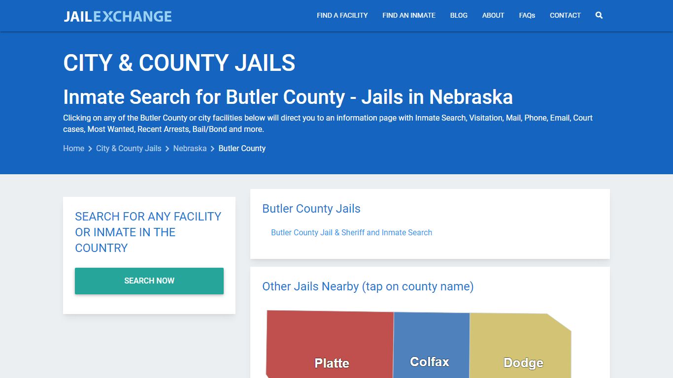 Inmate Search for Butler County | Jails in Nebraska - Jail Exchange